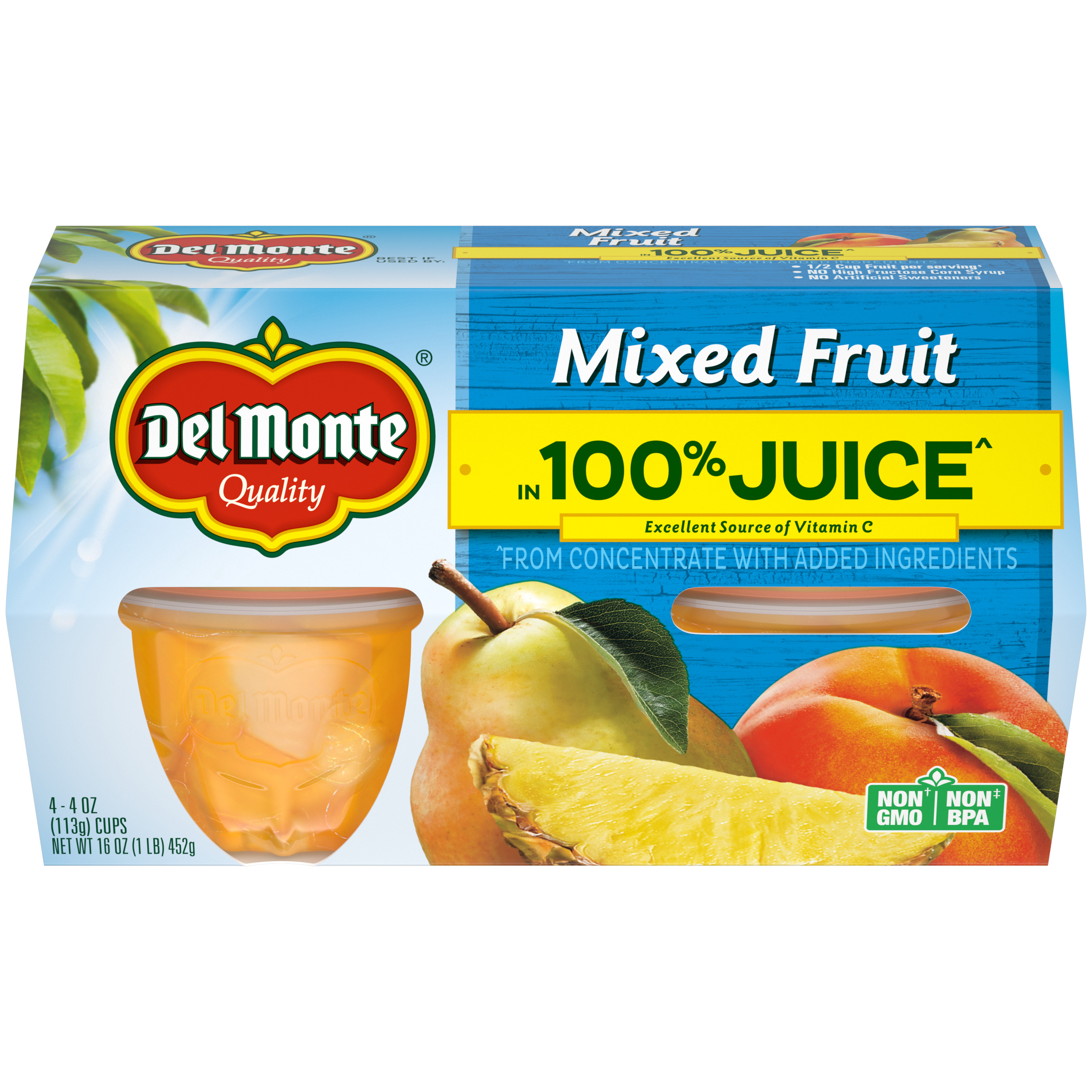 Mixed Fruit in 100% Juice, Fruit Cup® Snacks | Del Monte®